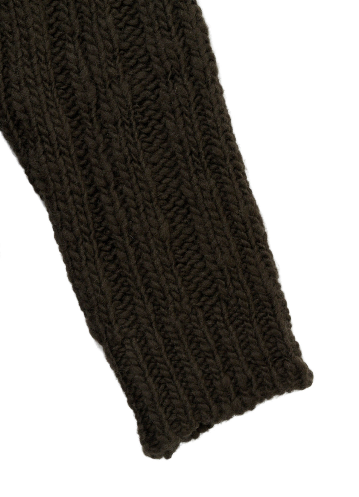 3G 1PLY RANDOM RIB HIGH NECK LONG CARDIGAN