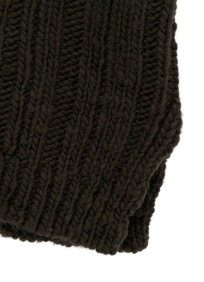3G 1PLY RANDOM RIB HIGH NECK LONG CARDIGAN
