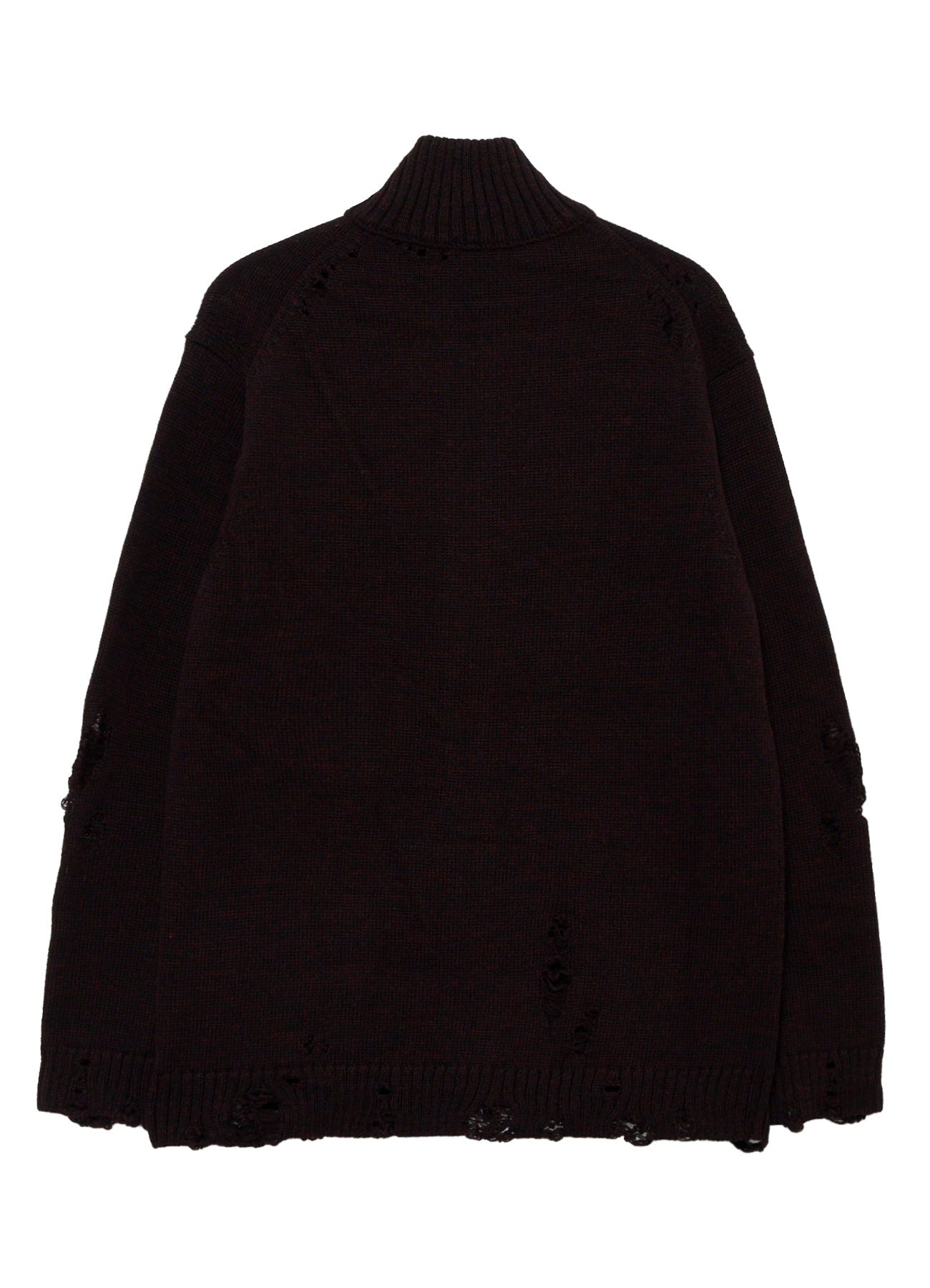 5G 3PLY SINGLE JERSEY  HIGH NECK ZIP CARDIGAN
