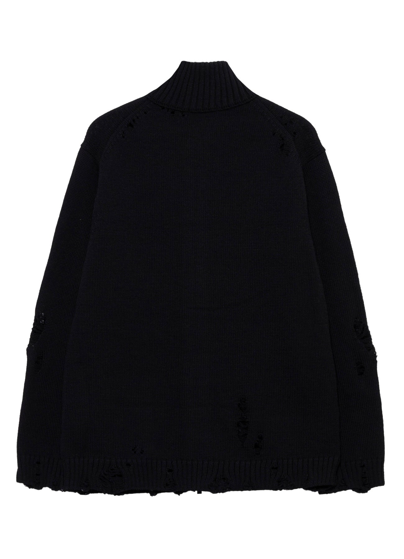 5G 3PLY SINGLE JERSEY  HIGH NECK ZIP CARDIGAN
