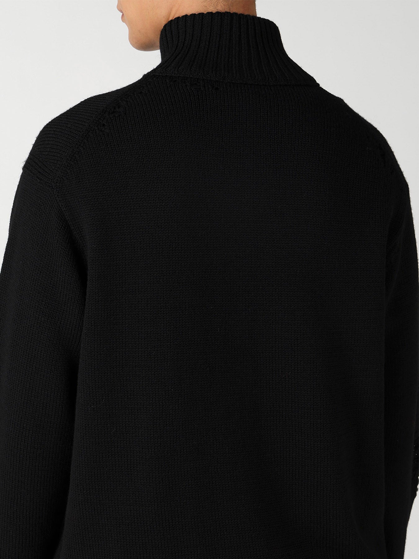 5G 3PLY SINGLE JERSEY  HIGH NECK ZIP CARDIGAN