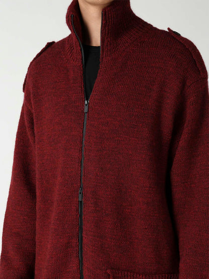 SINGLE JERSEY SHOULDER EPAULET HIGH NECK LONG CD