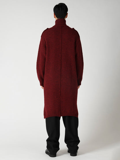SINGLE JERSEY SHOULDER EPAULET HIGH NECK LONG CD