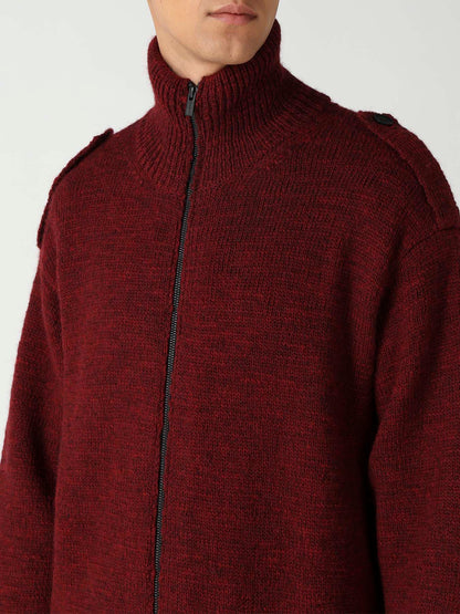 SINGLE JERSEY SHOULDER EPAULET HIGH NECK LONG CD