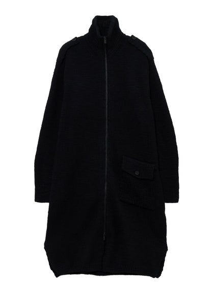 SINGLE JERSEY SHOULDER EPAULET HIGH NECK LONG CD