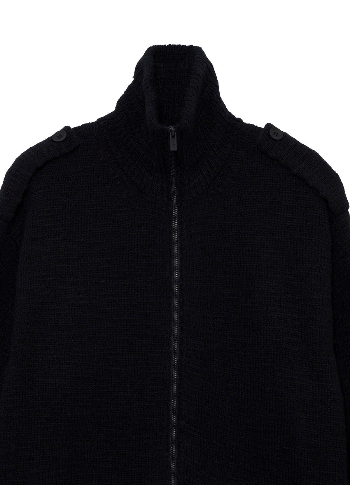 SINGLE JERSEY SHOULDER EPAULET HIGH NECK LONG CD