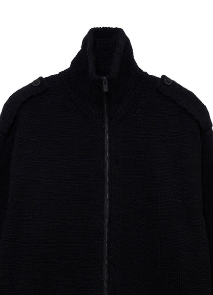 SINGLE JERSEY SHOULDER EPAULET HIGH NECK LONG CD