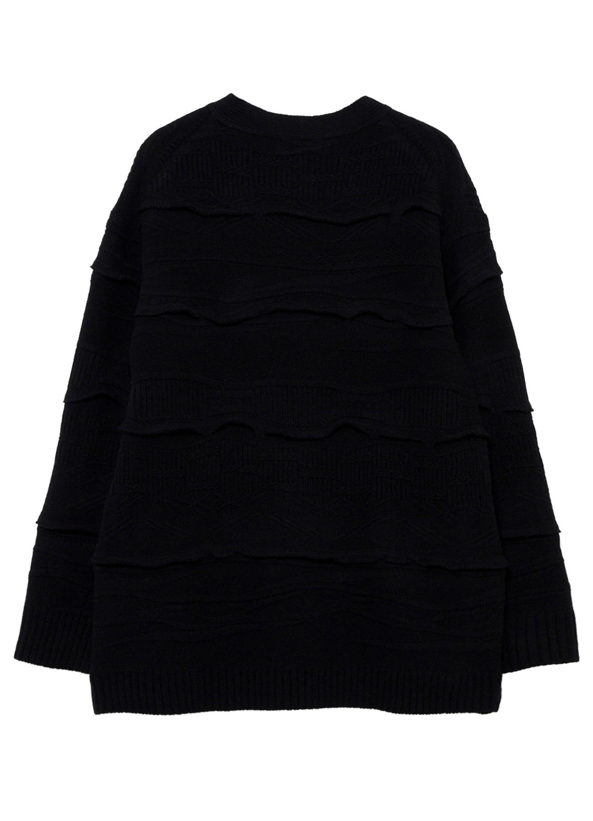 5G 1PLY RELIEF KNIT V NECK CARDIGAN