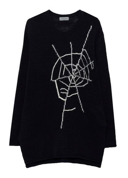 SPIDER WEB INTARSIA KNIT