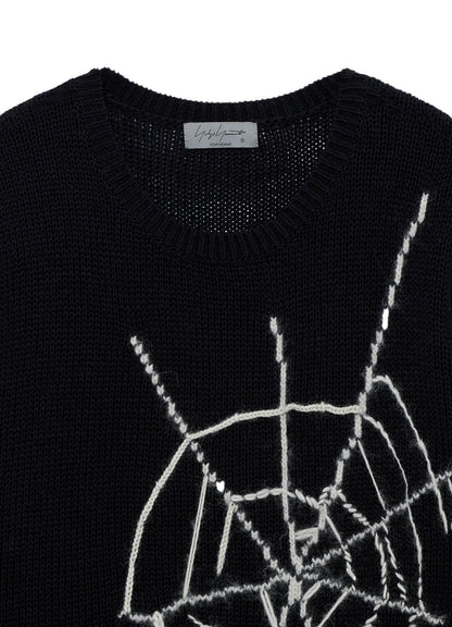 SPIDER WEB INTARSIA KNIT