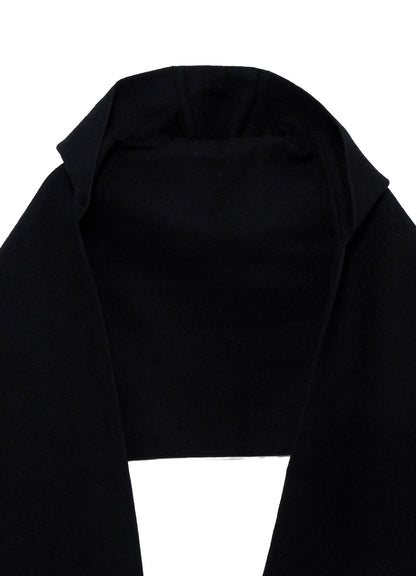 MILLED WOOL HOOD STOLE