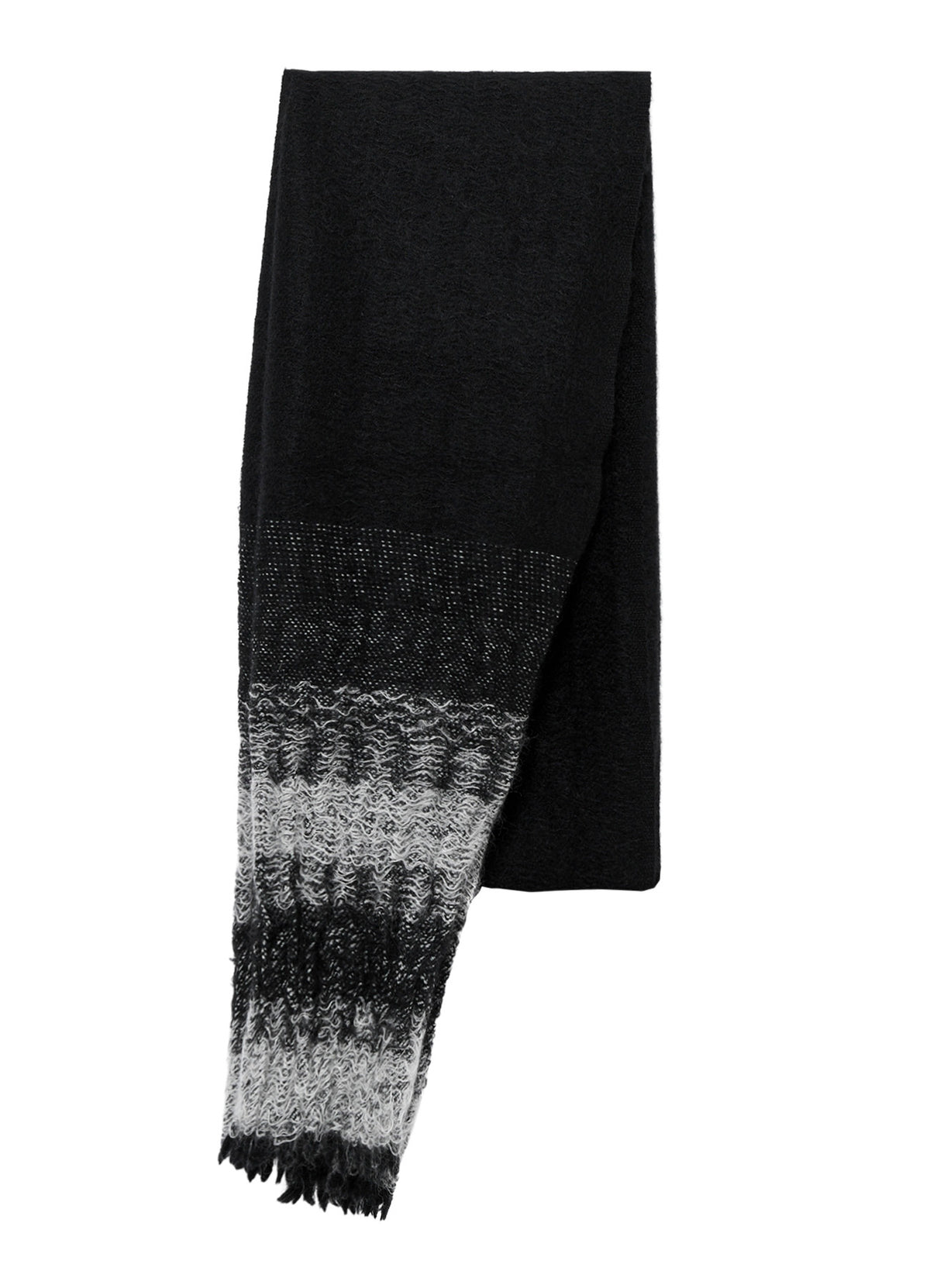W/KID MOHAIR GATHER STRIPE STOLE