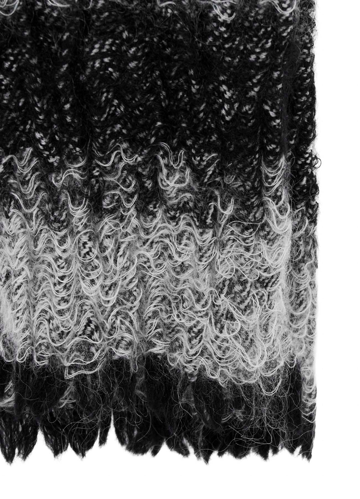 W/KID MOHAIR GATHER STRIPE STOLE