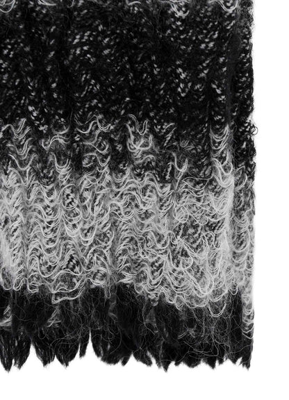 W/KID MOHAIR GATHER STRIPE STOLE