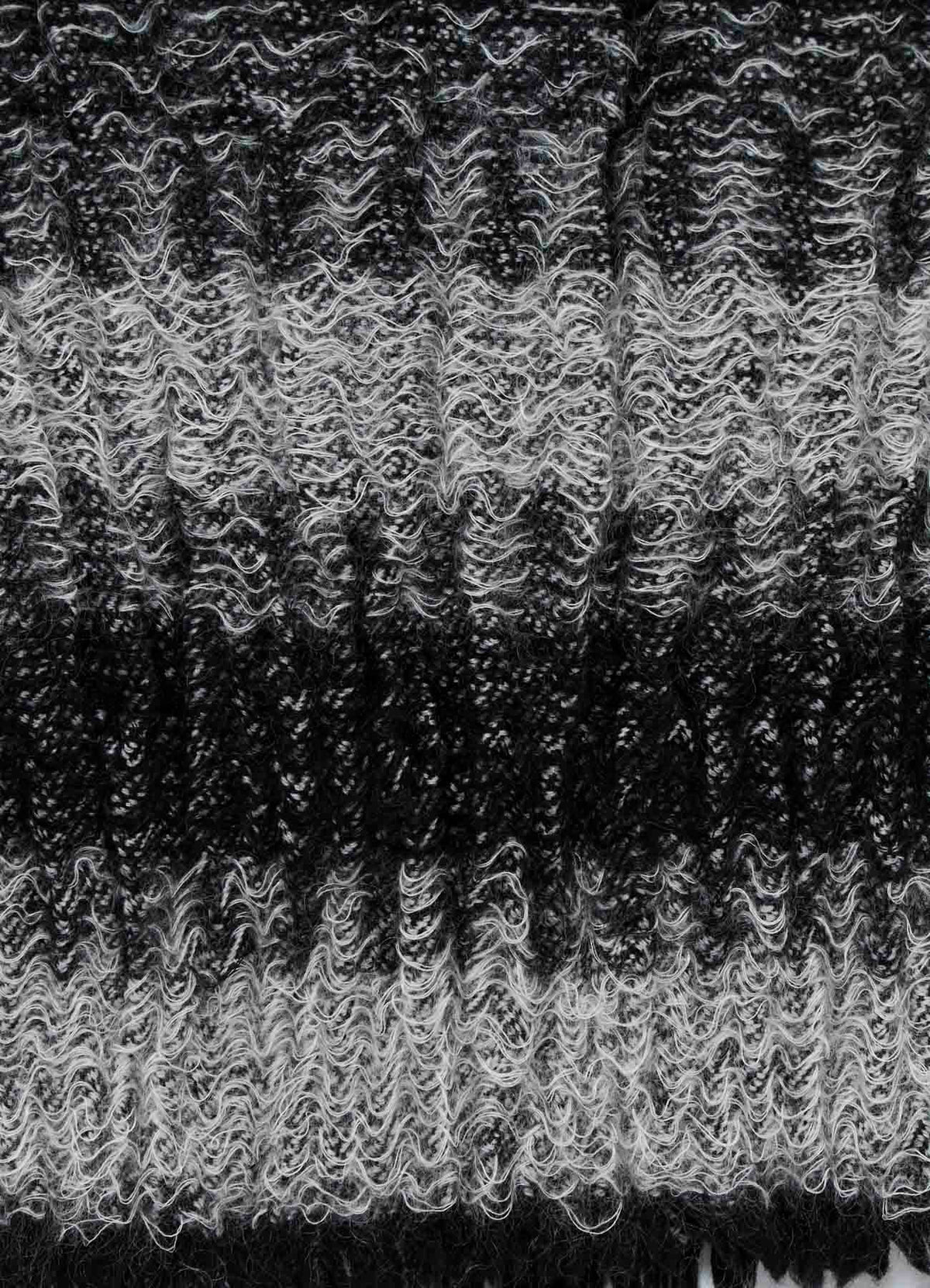 W/KID MOHAIR GATHER STRIPE STOLE