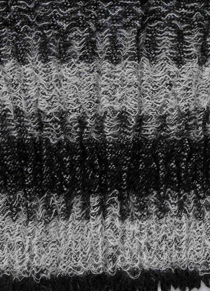 W/KID MOHAIR GATHER STRIPE STOLE