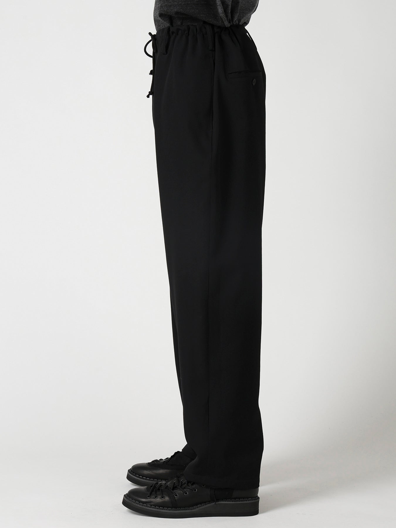 RE GABARDINE SIDE POCKET STRING PANTS – THE SHOP YOHJI YAMAMOTO