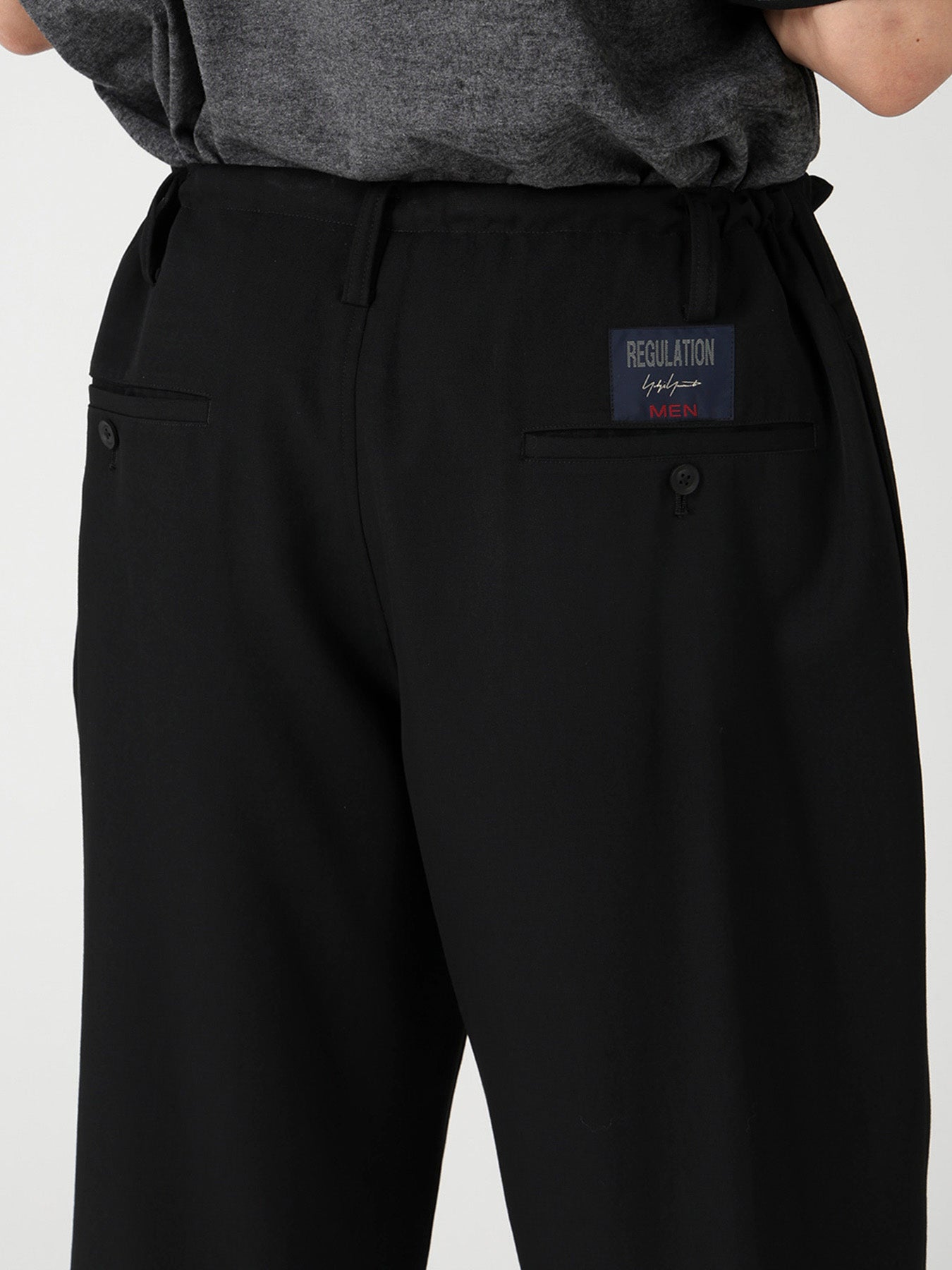 RE GABARDINE SIDE POCKET STRING PANTS