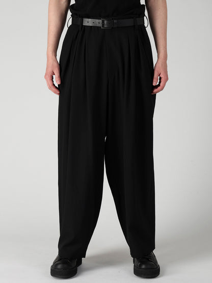 WOOL GABARDINE 12TUCKS PANTS