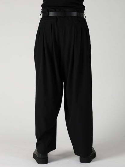 WOOL GABARDINE 12TUCKS PANTS