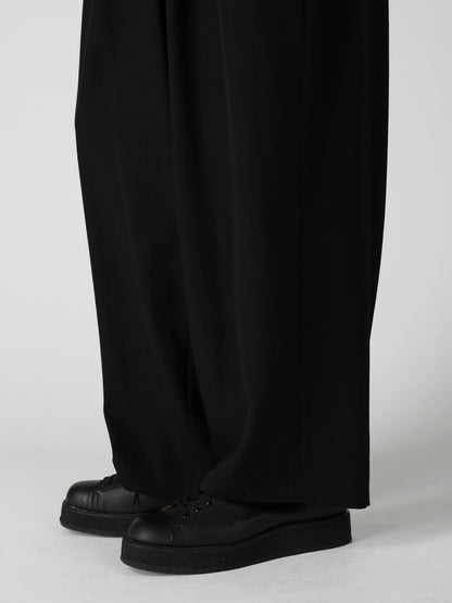WOOL GABARDINE 12TUCKS PANTS