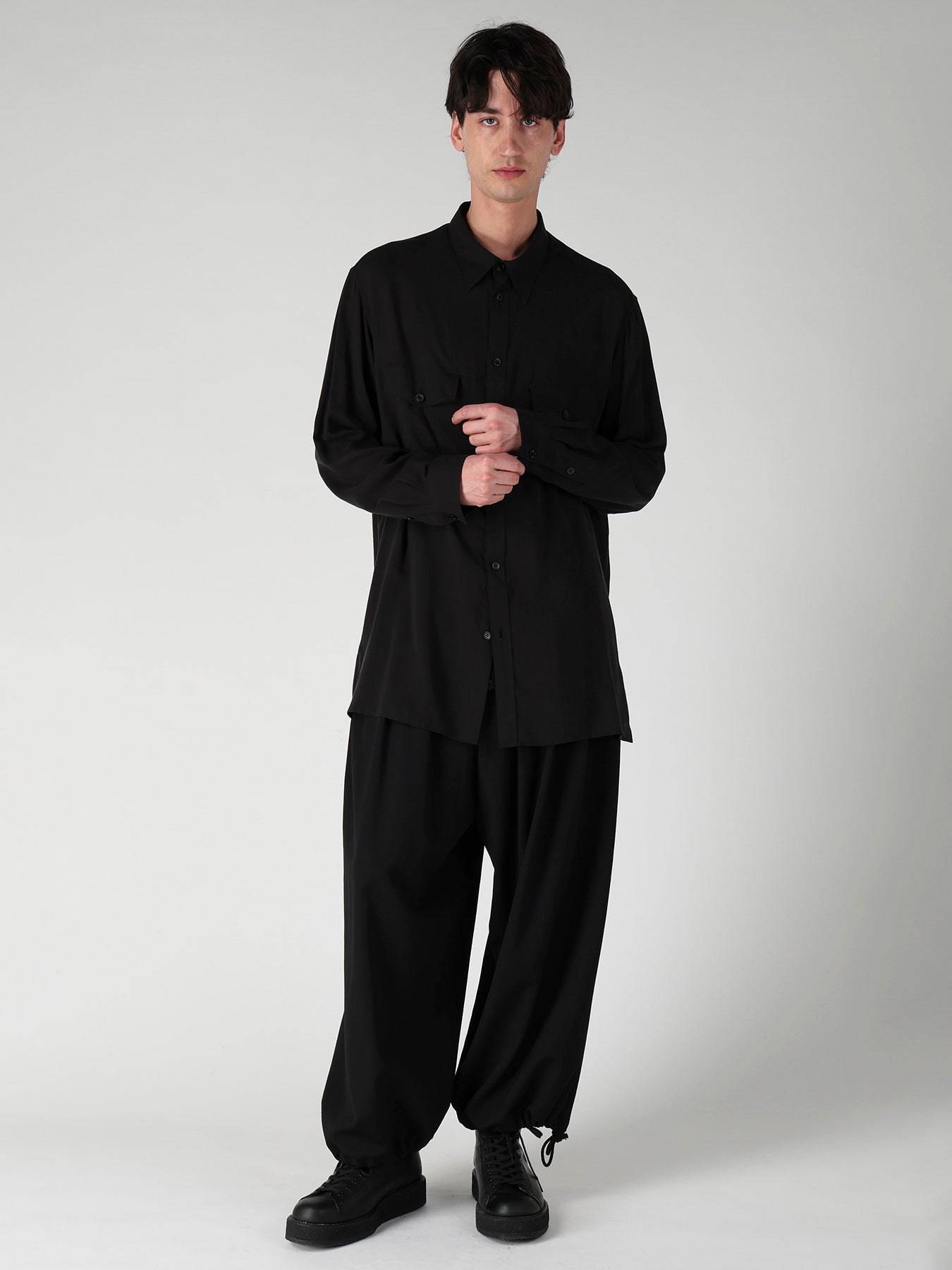 WOOL GABARDINE STANDAED BALLON PANTS – THE SHOP YOHJI YAMAMOTO