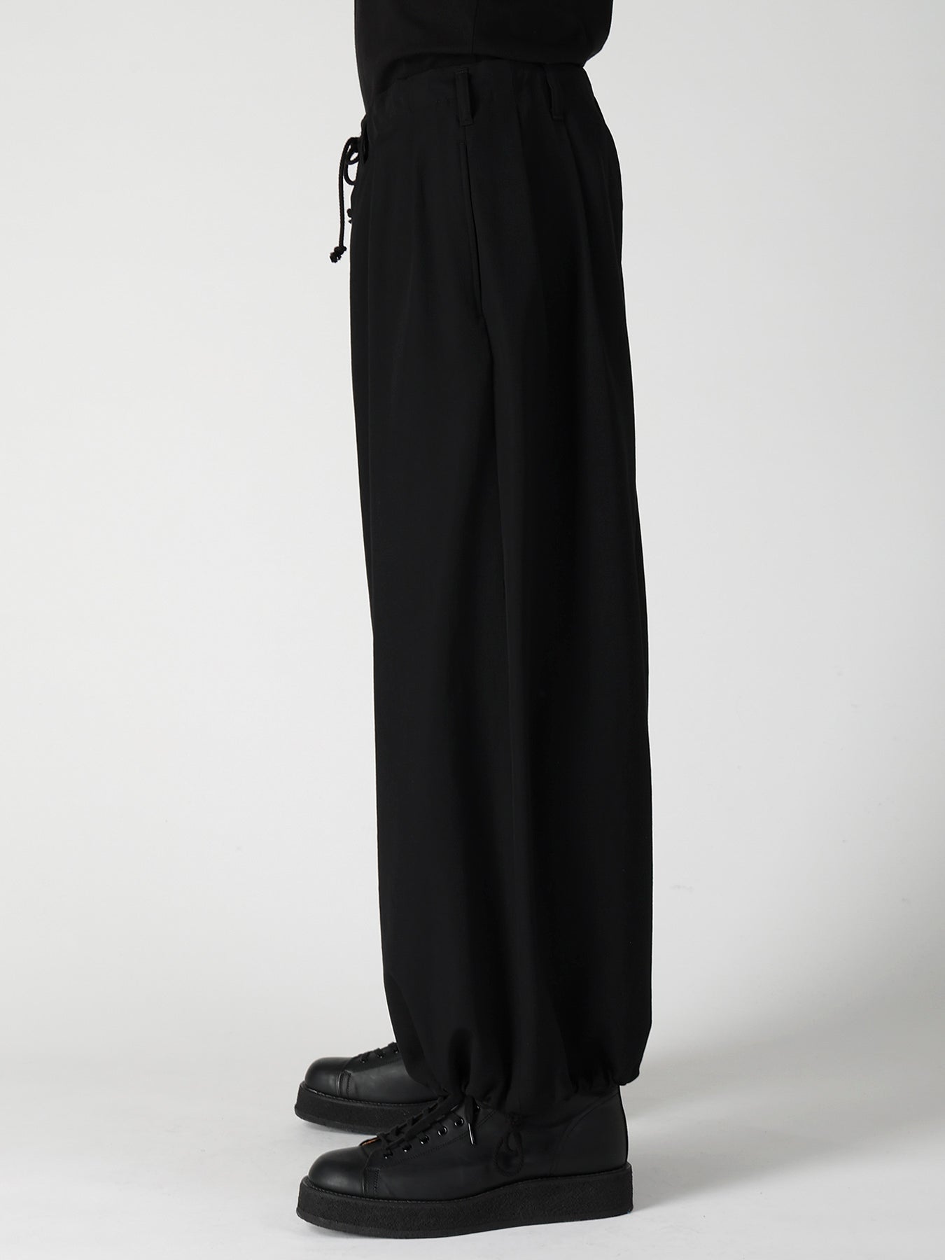 WOOL GABARDINE STANDAED BALLON PANTS