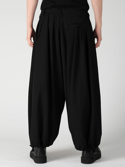 WOOL GABARDINE STANDAED BALLON PANTS