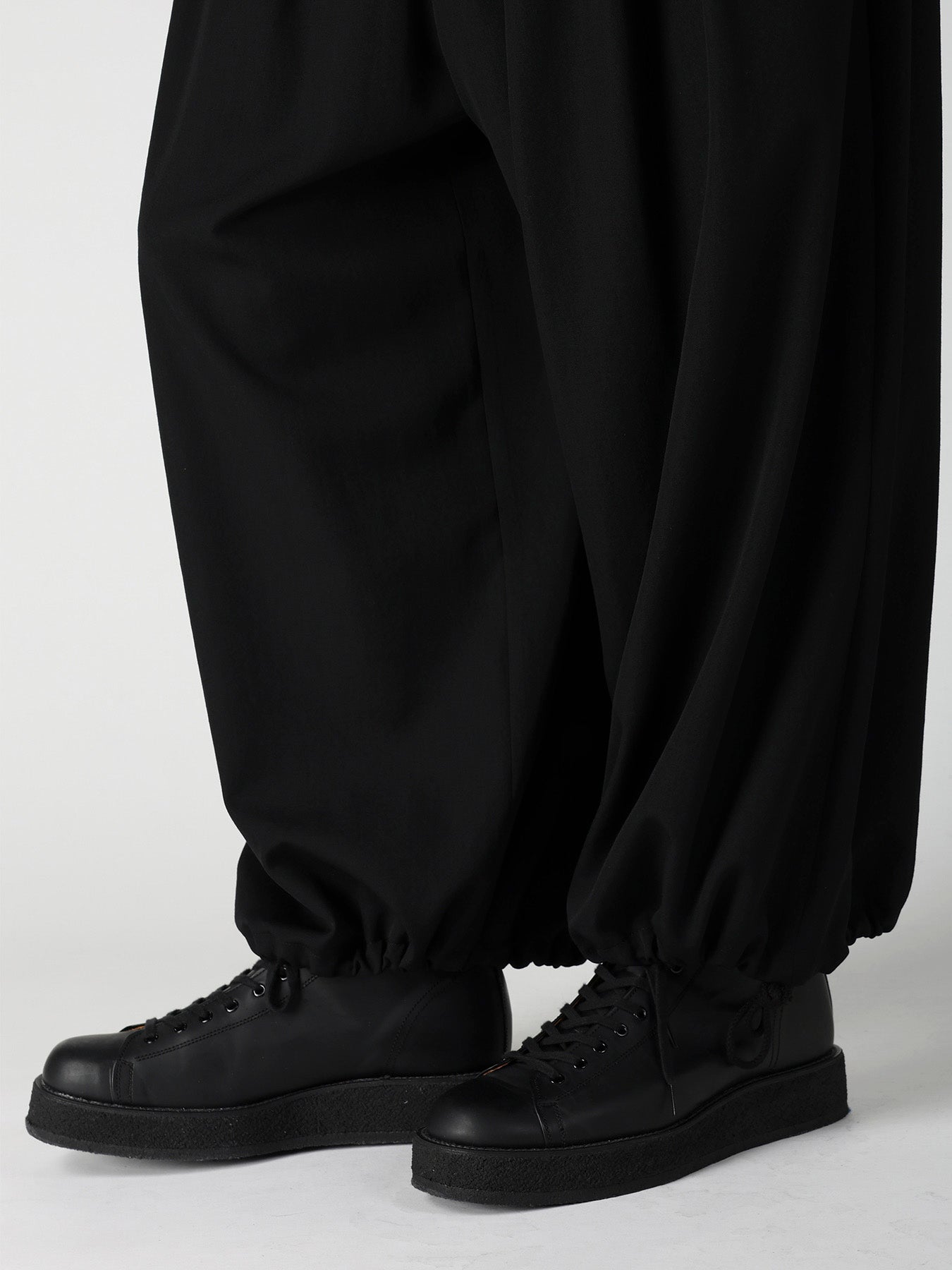 WOOL GABARDINE STANDAED BALLON PANTS