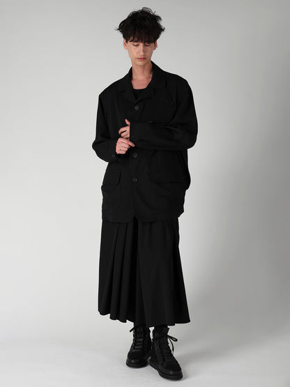 WOOL GABARDINE HAKAMA PANTS