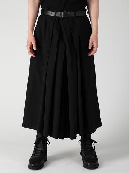 WOOL GABARDINE HAKAMA PANTS