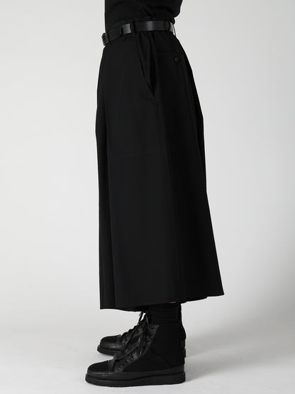 WOOL GABARDINE HAKAMA PANTS