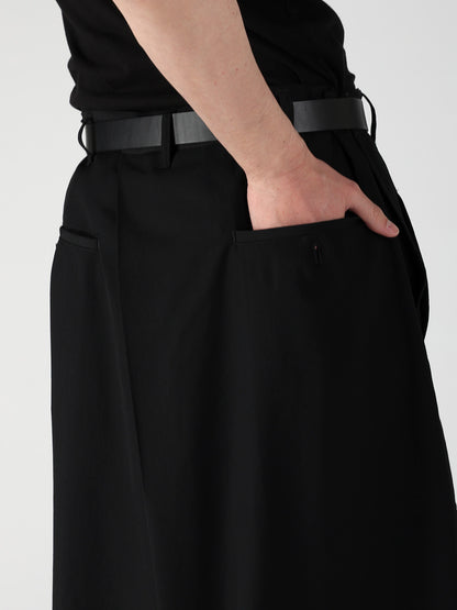 WOOL GABARDINE HAKAMA PANTS