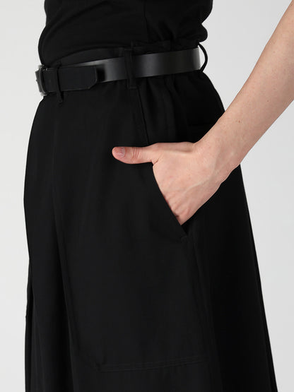 WOOL GABARDINE HAKAMA PANTS