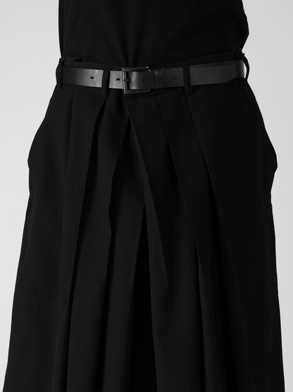 WOOL GABARDINE HAKAMA PANTS