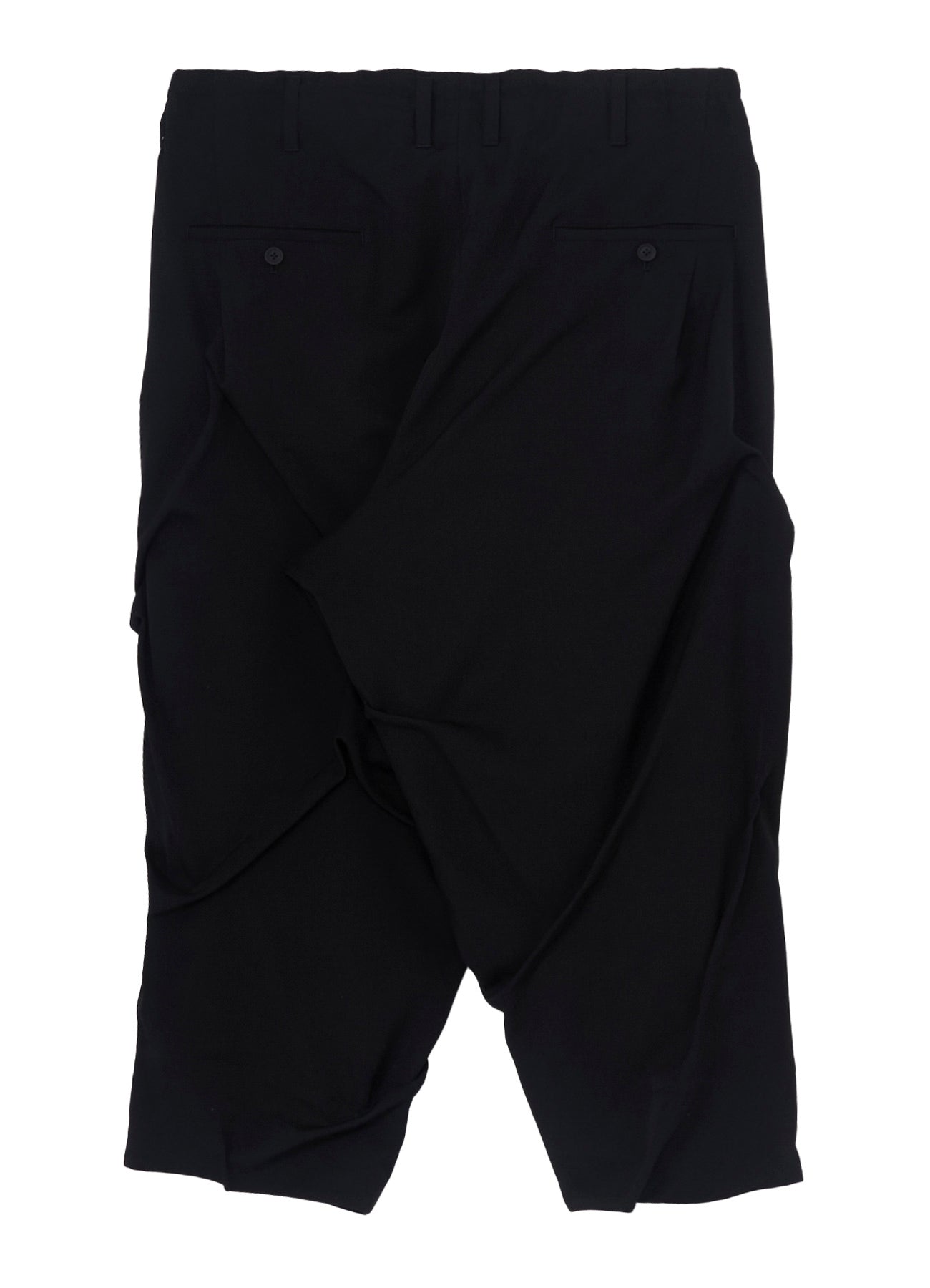 WOOL GABARDINE RANDOM TUCK PANTS