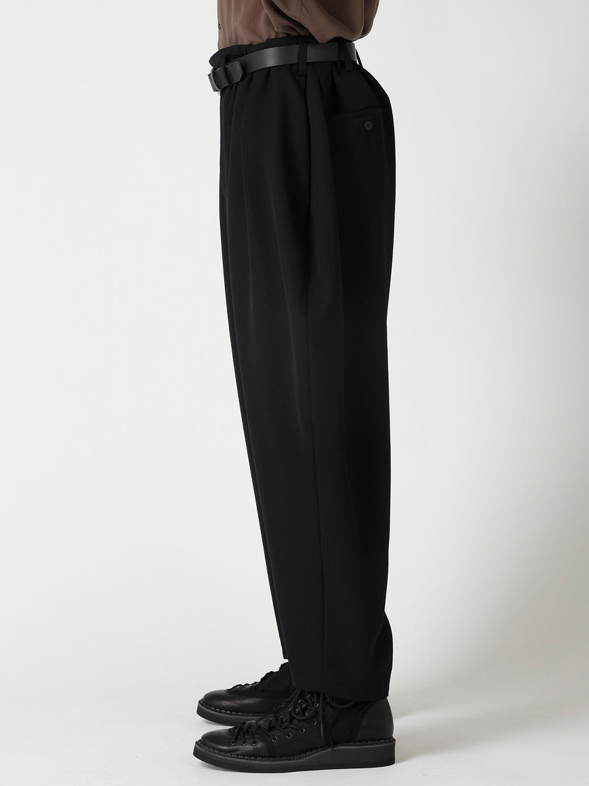 ARMY GABARDINE DRAPE PANTS
