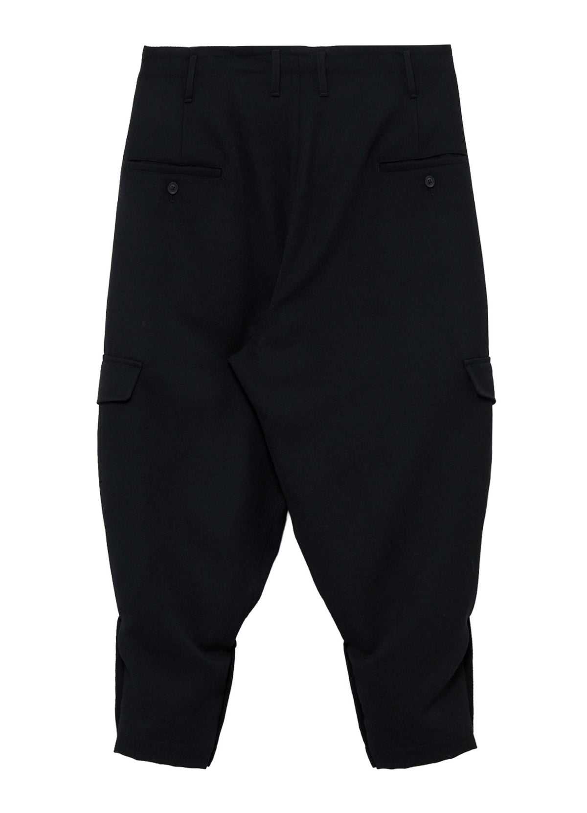 ARMY GABARDINE HEM BUTTON PANTS