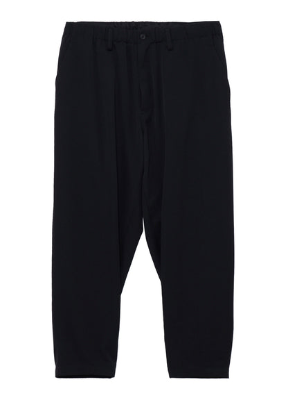 WOOL GABARDINE DOUBLE STITCH ELASTIC PANTS