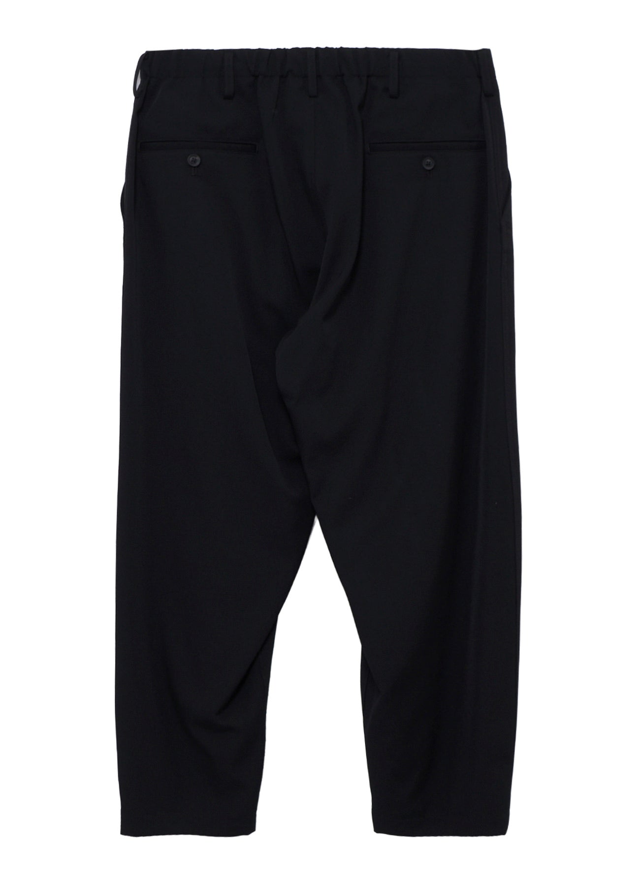 WOOL GABARDINE DOUBLE STITCH ELASTIC PANTS