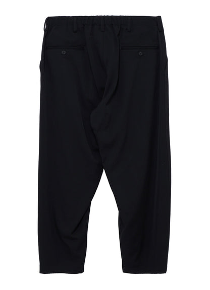 WOOL GABARDINE DOUBLE STITCH ELASTIC PANTS