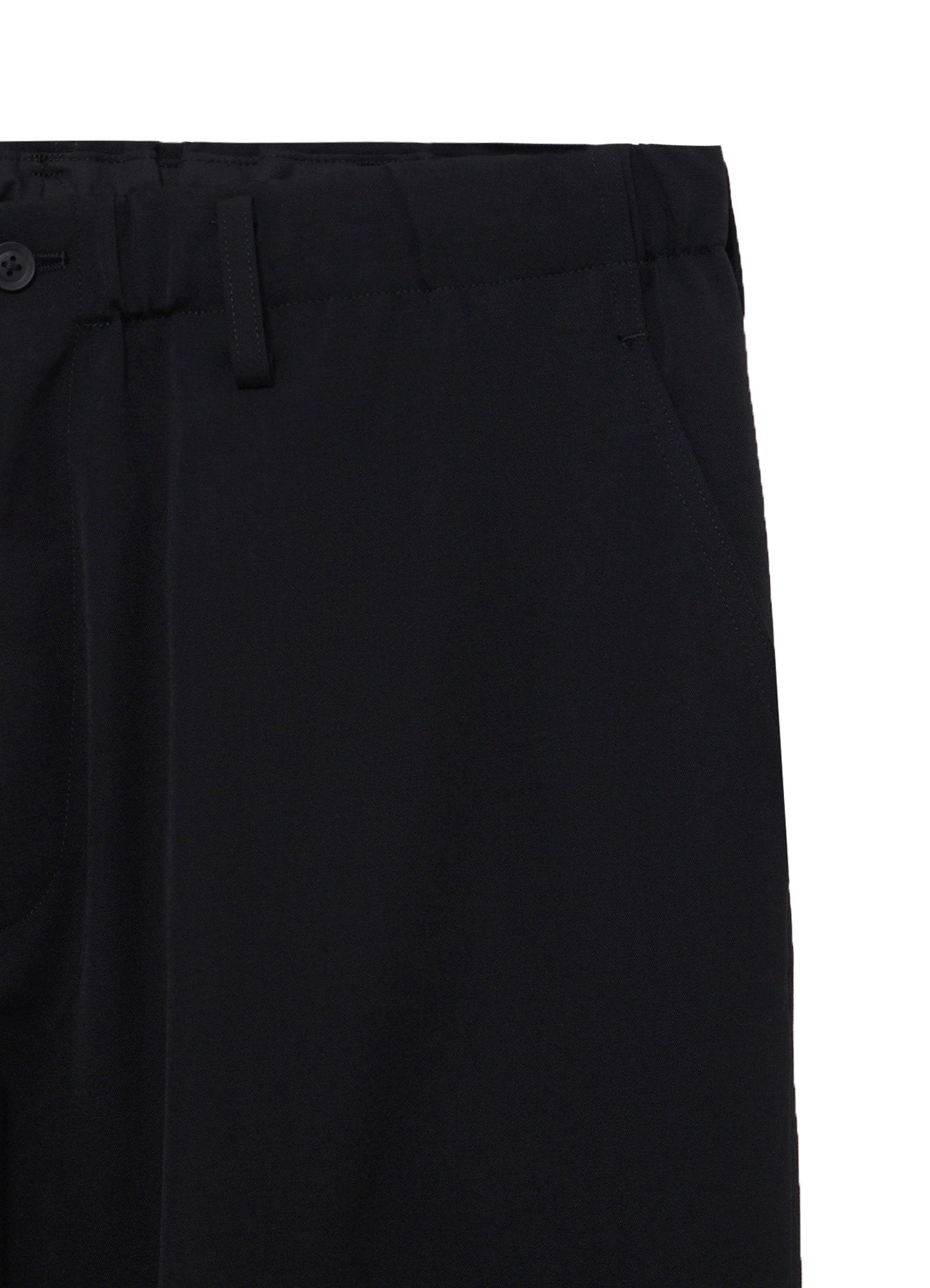 WOOL GABARDINE DOUBLE STITCH ELASTIC PANTS