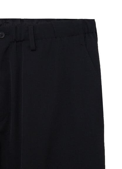 WOOL GABARDINE DOUBLE STITCH ELASTIC PANTS