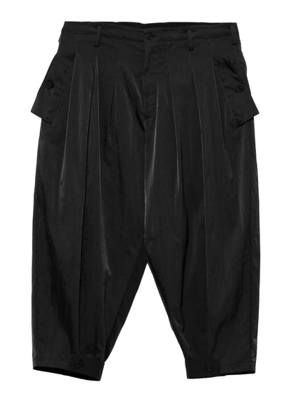 TWILL VINTAGE NY GREEN FLAP WIDE TUCK PANTS