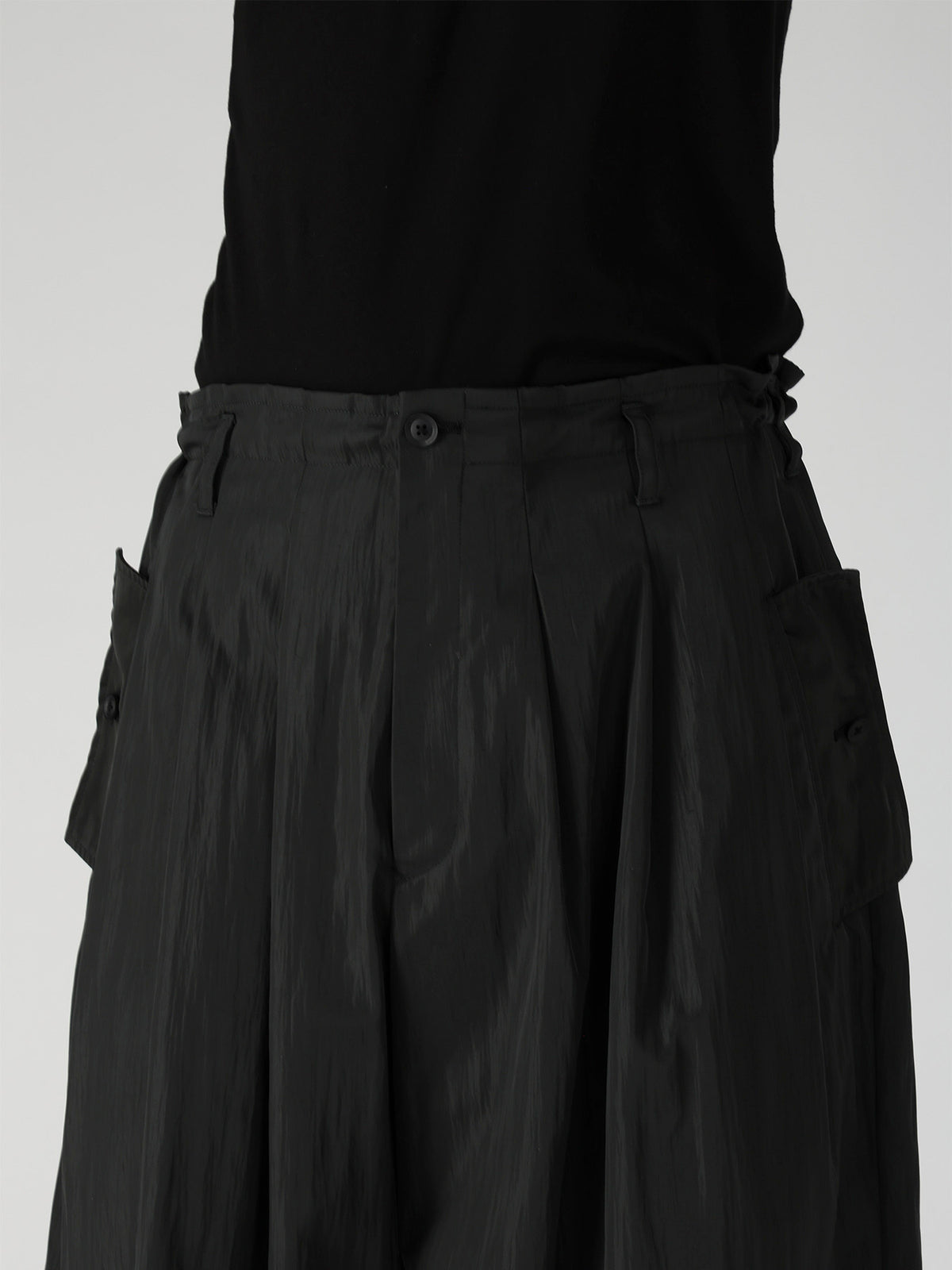 TWILL VINTAGE NY GREEN FLAP WIDE TUCK PANTS