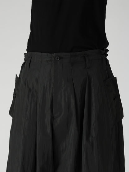 TWILL VINTAGE NY GREEN FLAP WIDE TUCK PANTS