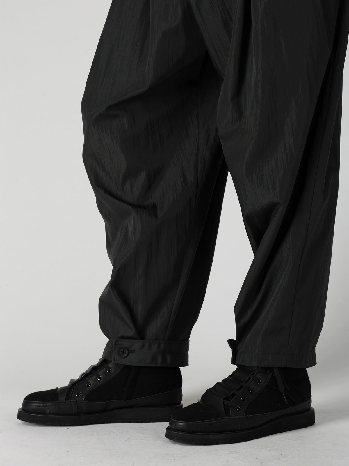 TWILL VINTAGE NY GREEN FLAP WIDE TUCK PANTS