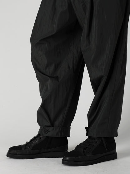 TWILL VINTAGE NY GREEN FLAP WIDE TUCK PANTS