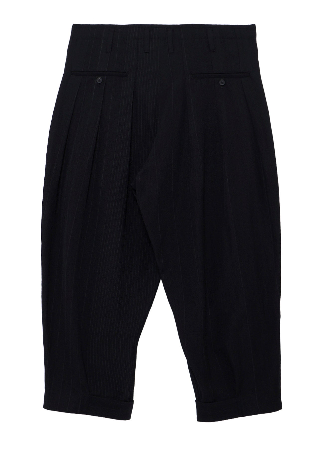RANDOM STRIPE HEM TAB WIDE TUCK PANTS