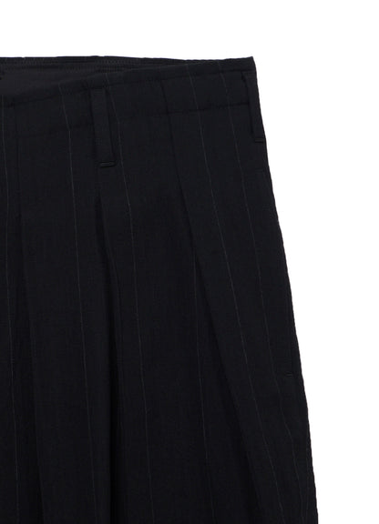 RANDOM STRIPE HEM TAB WIDE TUCK PANTS